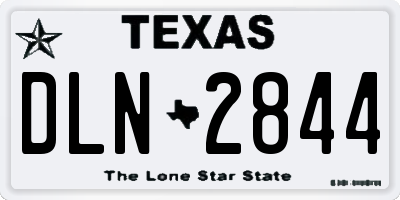 TX license plate DLN2844