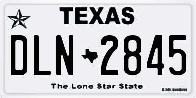 TX license plate DLN2845