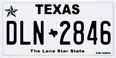 TX license plate DLN2846