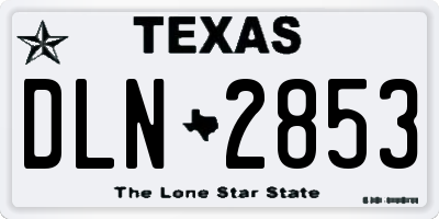 TX license plate DLN2853