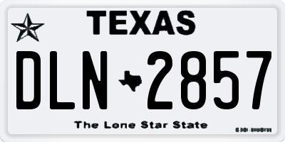 TX license plate DLN2857