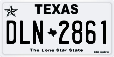 TX license plate DLN2861