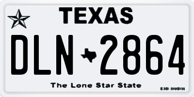 TX license plate DLN2864