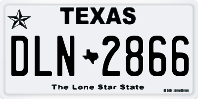 TX license plate DLN2866
