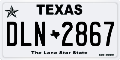 TX license plate DLN2867