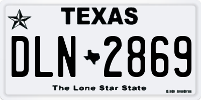 TX license plate DLN2869