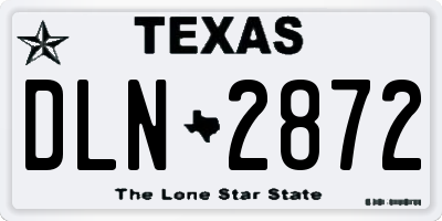TX license plate DLN2872