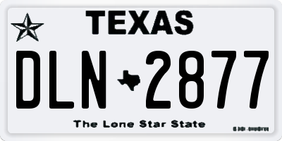 TX license plate DLN2877