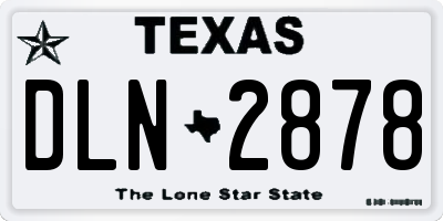 TX license plate DLN2878