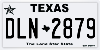 TX license plate DLN2879
