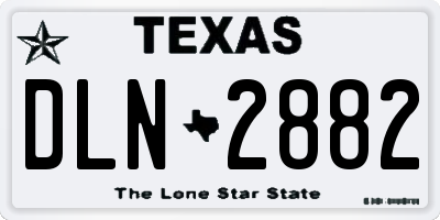 TX license plate DLN2882