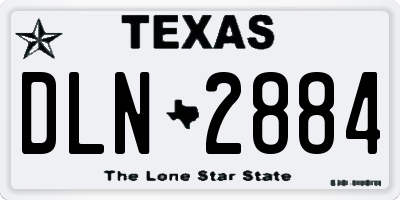 TX license plate DLN2884