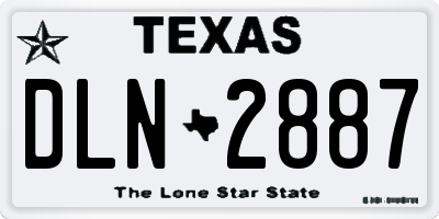 TX license plate DLN2887