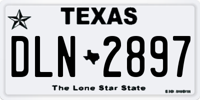 TX license plate DLN2897