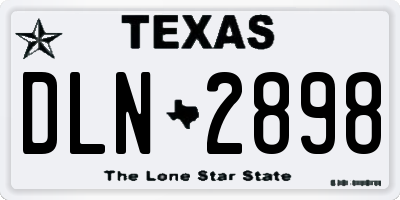 TX license plate DLN2898