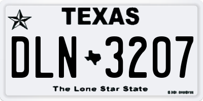 TX license plate DLN3207