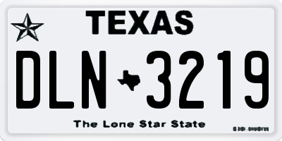 TX license plate DLN3219