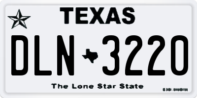 TX license plate DLN3220