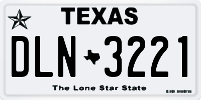 TX license plate DLN3221