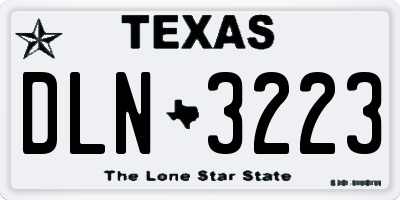 TX license plate DLN3223