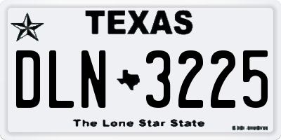 TX license plate DLN3225