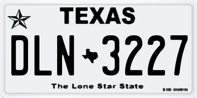 TX license plate DLN3227