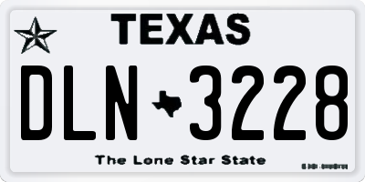 TX license plate DLN3228