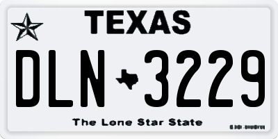TX license plate DLN3229