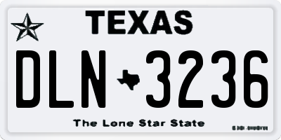 TX license plate DLN3236