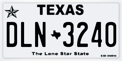 TX license plate DLN3240