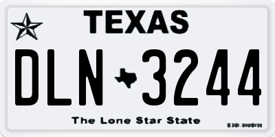 TX license plate DLN3244