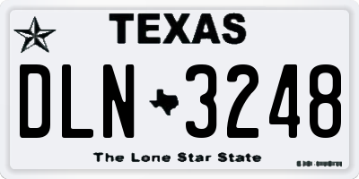 TX license plate DLN3248