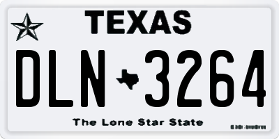 TX license plate DLN3264