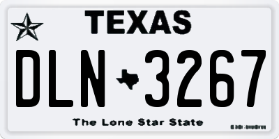 TX license plate DLN3267