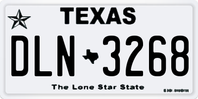 TX license plate DLN3268