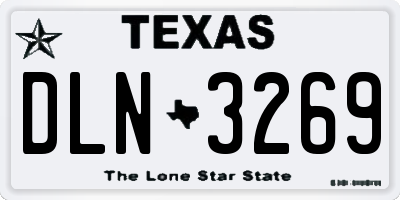 TX license plate DLN3269