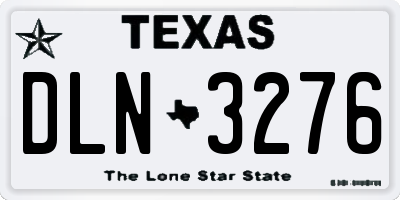 TX license plate DLN3276