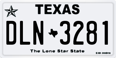 TX license plate DLN3281
