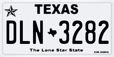 TX license plate DLN3282