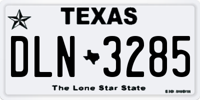 TX license plate DLN3285