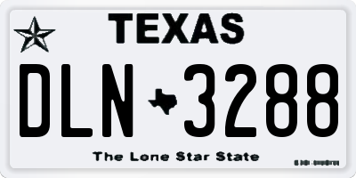 TX license plate DLN3288