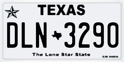 TX license plate DLN3290