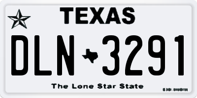 TX license plate DLN3291