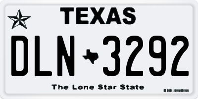 TX license plate DLN3292