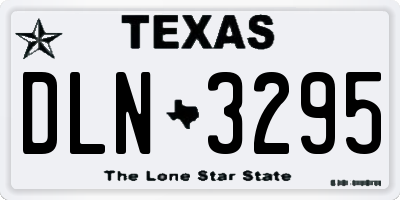 TX license plate DLN3295