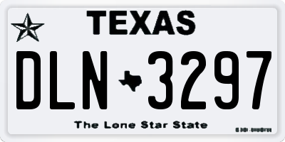 TX license plate DLN3297