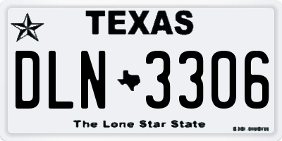 TX license plate DLN3306