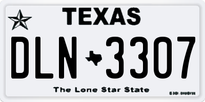 TX license plate DLN3307