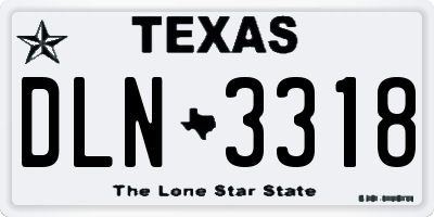 TX license plate DLN3318