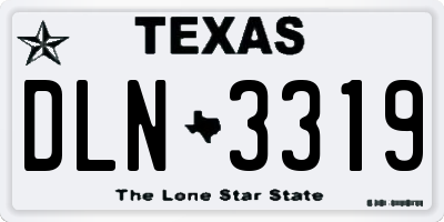 TX license plate DLN3319